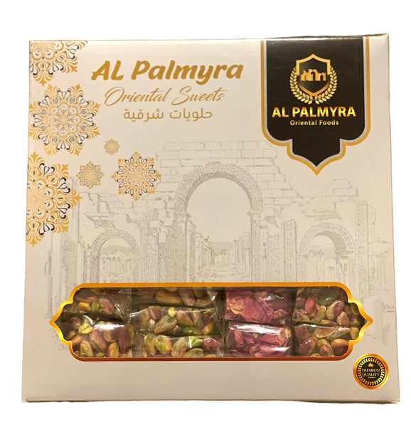 Alpalmyra turkish delight with pistachios 1 kg  كيلو سوبر اكسترا راحة البالميرا بالفستق حبة كبيرة (صحيحة