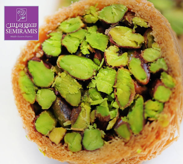 Semiramis Pistachio (Mabroomeh) Quarters 500g مبرومة بالفستق طرنشات