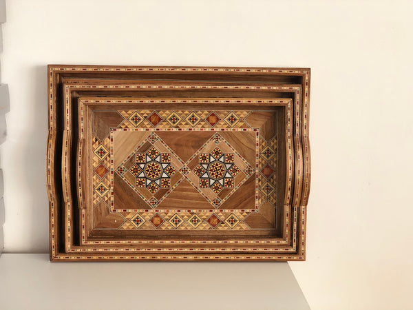 Mosaic set of trays طقم صواني موزاييك