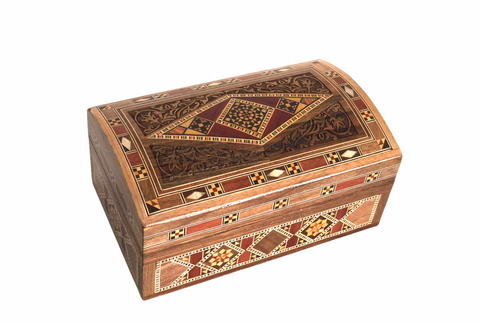 crafts mosaic large box for jewelry صندوق مصدف ومزخرف للمجوهرات قياس كبير