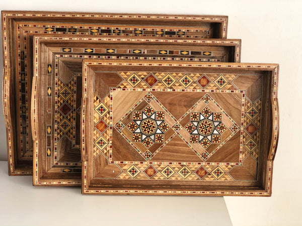 Mosaic set of trays طقم صواني موزاييك