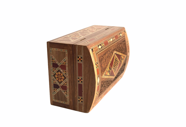 crafts mosaic large box for jewelry صندوق مصدف ومزخرف للمجوهرات قياس كبير