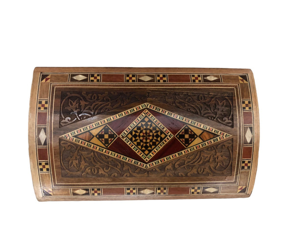crafts mosaic large box for jewelry صندوق مصدف ومزخرف للمجوهرات قياس كبير