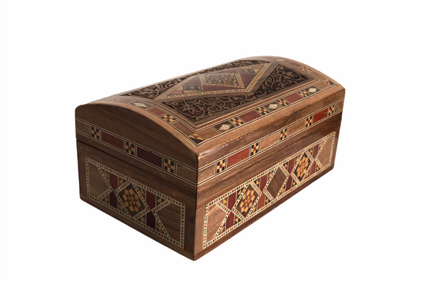 crafts mosaic large box for jewelry صندوق مصدف ومزخرف للمجوهرات قياس كبير
