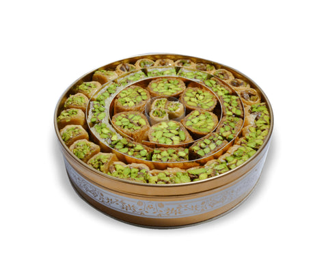 (NEW) Semiramis Assorted Baklava 1000g مشكل حلويات بقلاوة فستق كيلو(مبرومة، آسية، عش البلبل، بللورية ، وكول وشكور)