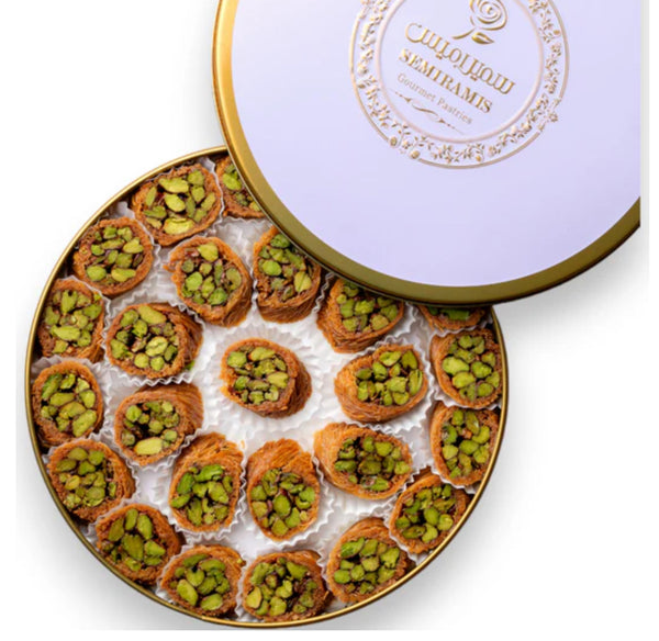 Semiramis Pistachio (Mabroomeh) Quarters 500g مبرومة بالفستق طرنشات