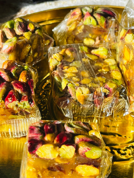 ‏- 500g Al palmyra Turkish Delight with Pistacho_نصف كيلو سوبر اكسترا راحة البالميرا بالفستق حبة كبيرة